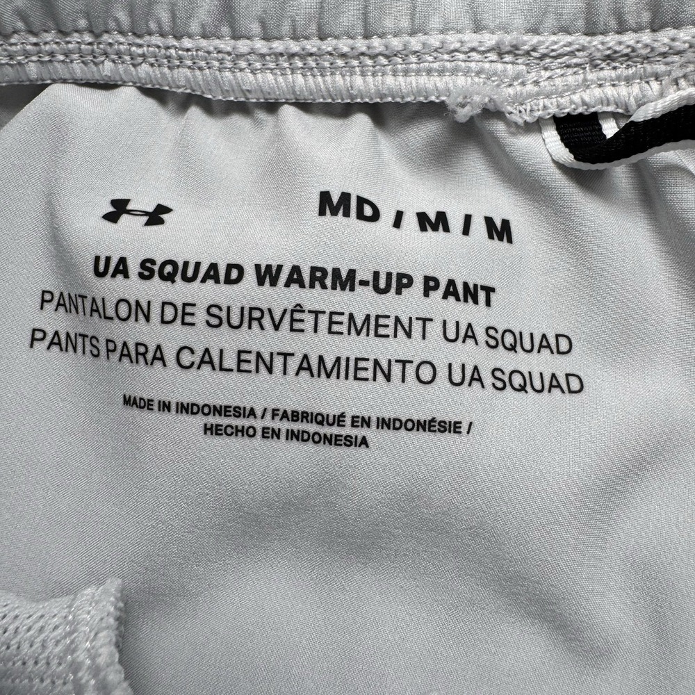 Under Armour Mens Size M‎ Squad Warm Up Zip Ankle Feather Grey Pant - Picture 16 of 16